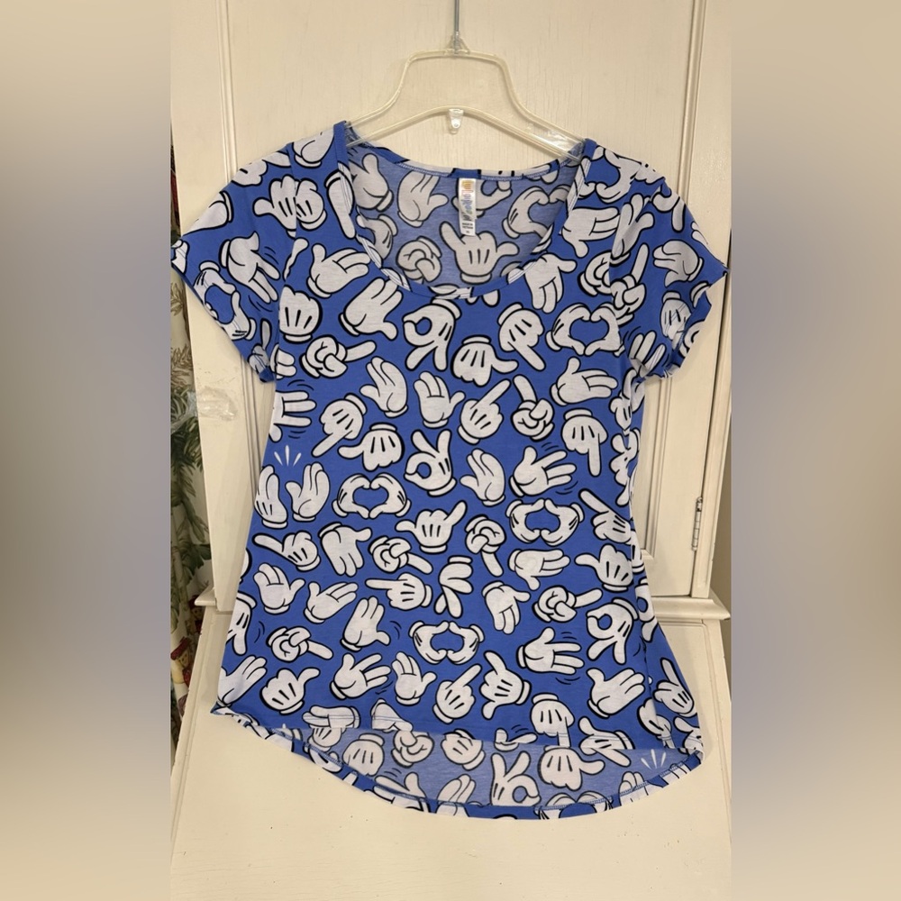 LuLaRoe Mickey Mouse glove hands, Irma style size XS
